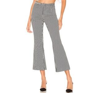 Revolve Bailey/44 Pinstripe Cropped Flare Pants Mid-Rise Stretch Women's Size XS